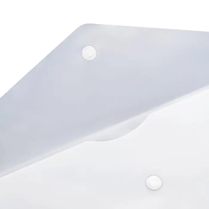 Набор папок-конвертов на кнопке 5 штук, А4, 120 мкм, Calligrata, прозрачные, белые