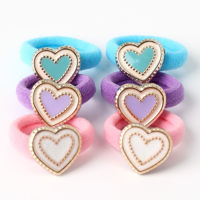 Резинки для волос «Милый единорожек» 6 шт, 3.5 х 3.5 х 1 см Резинки для волос «Милый единорожек» 6 шт, 3.5 х 3.5 х 1 см