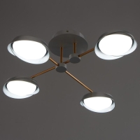 Люстра 1852/4 LED 64Вт 3000-6000К серо-золотой 65х65х17 см BayerLux