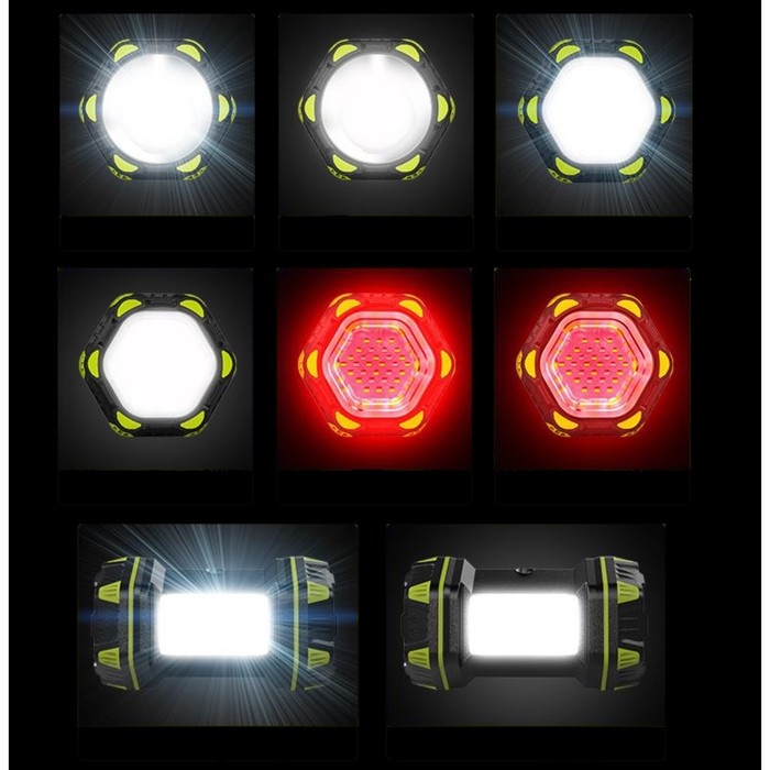 Фонарь светодиодный аккумуляторный ручной, 4800 мАч, LED, 8 режимов, 18.5 х 9.5 см Фонарь светодиодный аккумуляторный ручной, 4800 мАч, LED, 8 режимов, 18.5 х 9.5 см