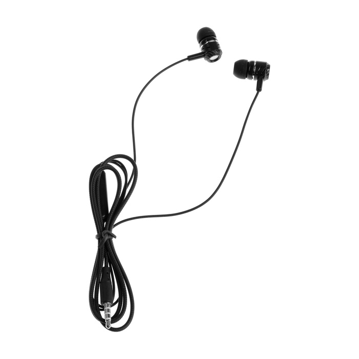 Наушники CB-52, проводные, вакуумные, микрофон, 1 м, Jack 3.5 мм, черные Наушники CB-52, проводные, вакуумные, микрофон, 1 м, Jack 3.5 мм, черные