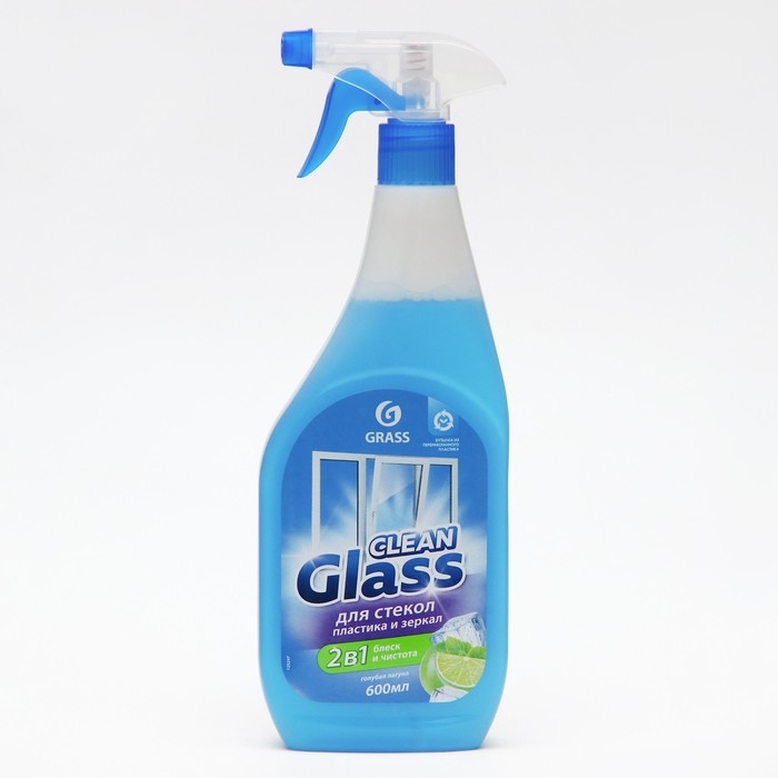Средство для мытья стёкол и зеркал Clean Glass, голубая лагуна, 600 мл Средство для мытья стёкол и зеркал Clean Glass, голубая лагуна, 600 мл
