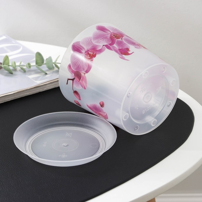 Горшок для орхидей с поддоном «Деко», 1,2 л Горшок для орхидей с поддоном «Деко», 1,2 л