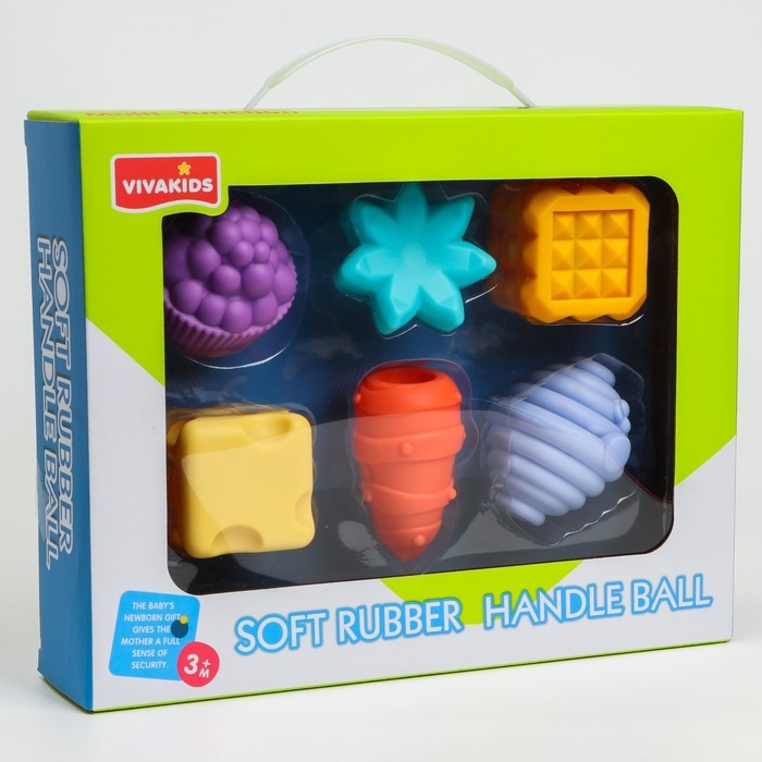 Набор развивающих игрушек «Тактильные мячики», 6шт Набор развивающих игрушек «Тактильные мячики», 6шт