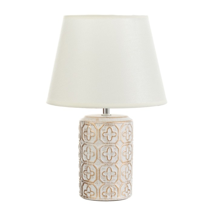 Настольная лампа Настольная лампа "Августа" Е14 40Вт бело-золотой 22х22х34 см RISALUX