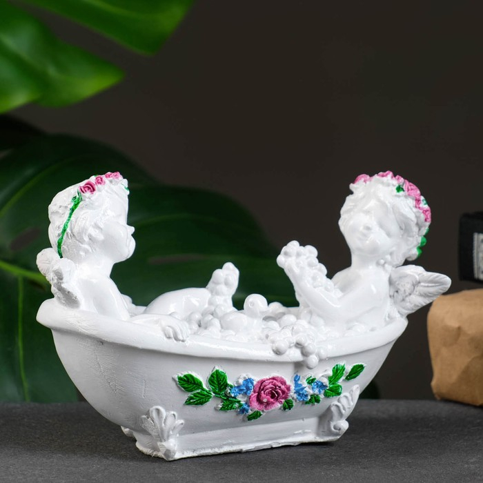 Фигура Фигура "Два ангелочка в ванной" 10х15см