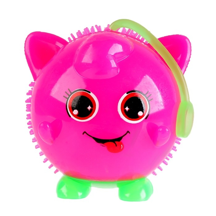 Ёжка «Котик» световой с пищалкой, цвета МИКС Ёжка «Котик» световой с пищалкой, цвета МИКС