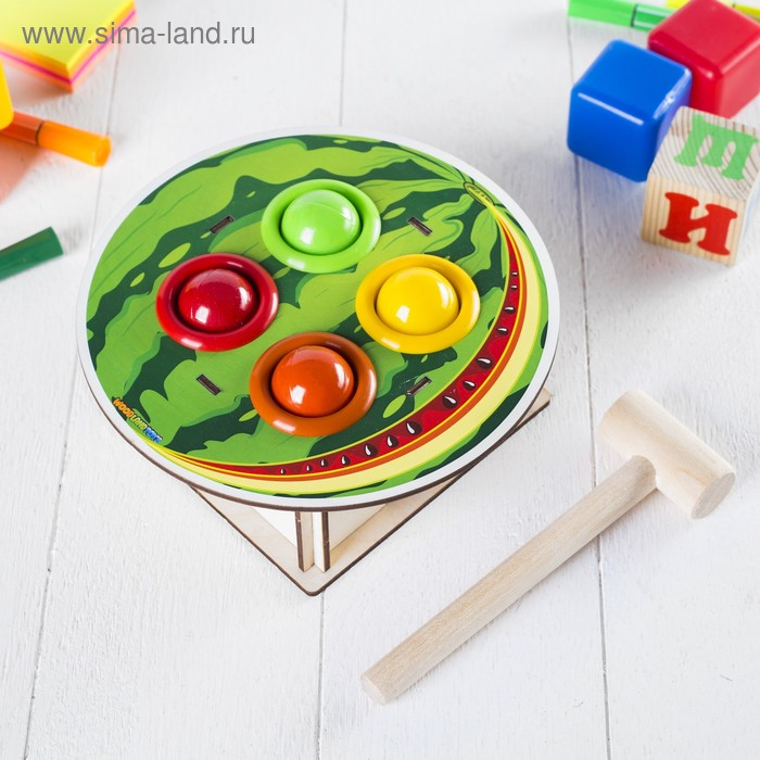 Стучалка-сортер «Арбуз», с молотком Стучалка-сортер «Арбуз», с молотком