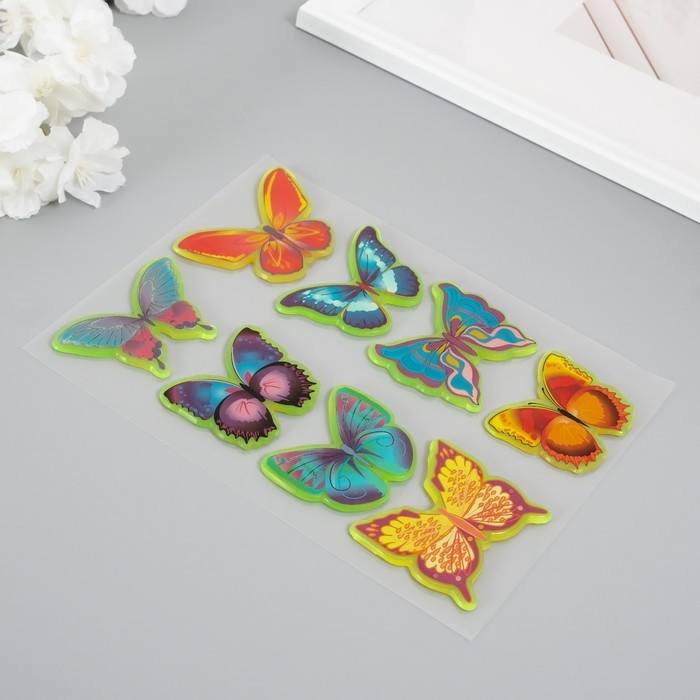 Наклейка силикон на стекло фосфорная Наклейка силикон на стекло фосфорная "Бабочка" 20х16 см
