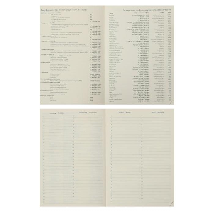 Ежедневник недатированный А5, 160 листов, deVENTE. Norwich, обложка искусственная кожа, 2 ляссе, тонированный блок 70 г/м2, синий