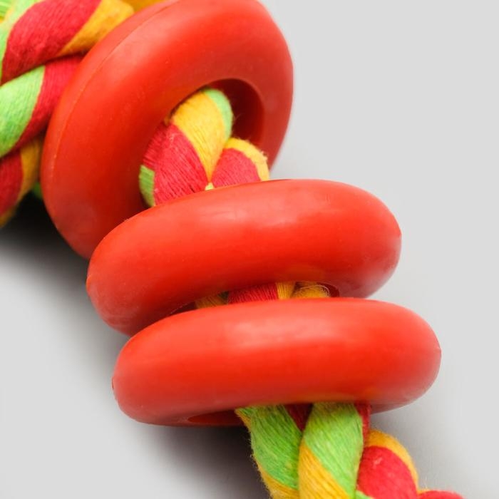 Игрушка тренировочная канатная Игрушка тренировочная канатная "Спираль", до 140 г, до 40 см, микс цветов