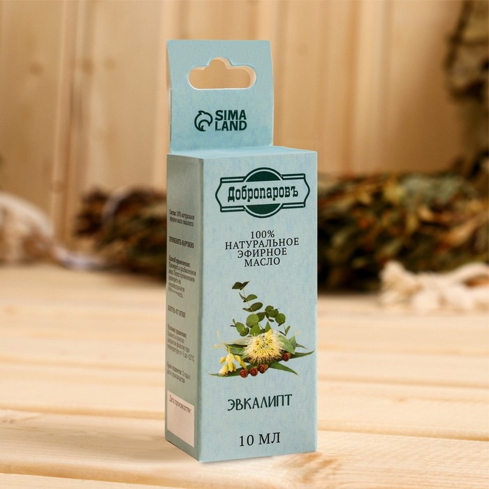 Эфирное масло Эфирное масло "Эвкалипт", флакон-капельница, аннотация, 10 мл, "Добропаровъ"