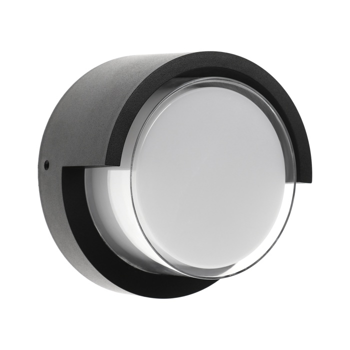 Светильник фасадный «Сити», FSD-047, 10 Вт, 4000К, круг, IP65, 220 В, пластик, черный Светильник фасадный «Сити», FSD-047, 10 Вт, 4000К, круг, IP65, 220 В, пластик, черный