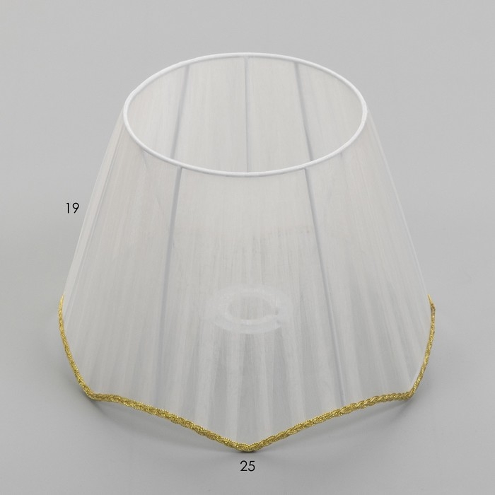 Абажур "Буржуа" белый Е27/Е14  25х25х19 см