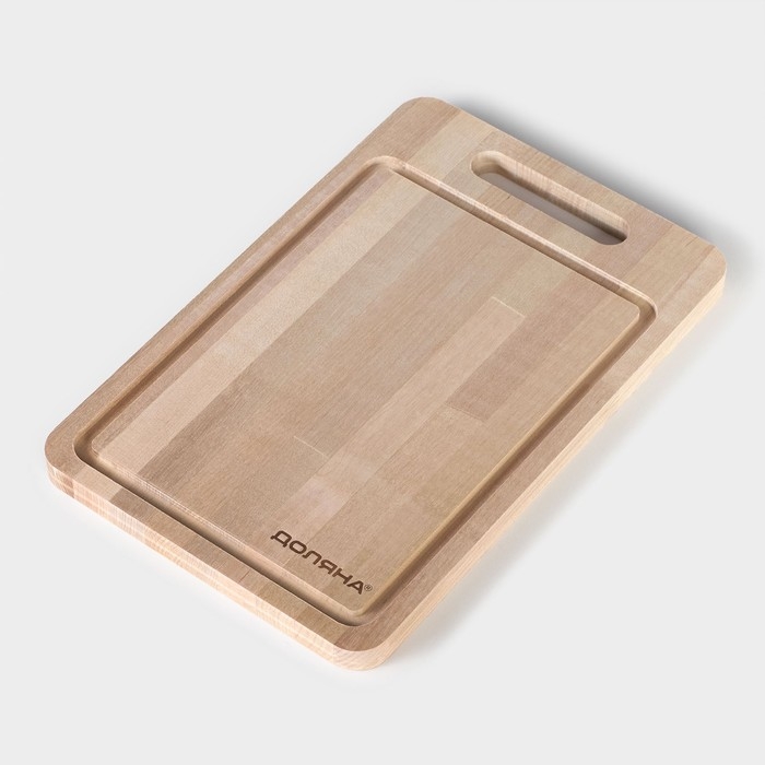 Доска разделочная Доляна «Фигурная ручка», 29×19×1,5 см, берёза Доска разделочная Доляна «Фигурная ручка», 29×19×1,5 см, берёза