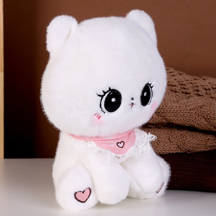 Мягкая игрушка «Котик», 23 см, цвет белый