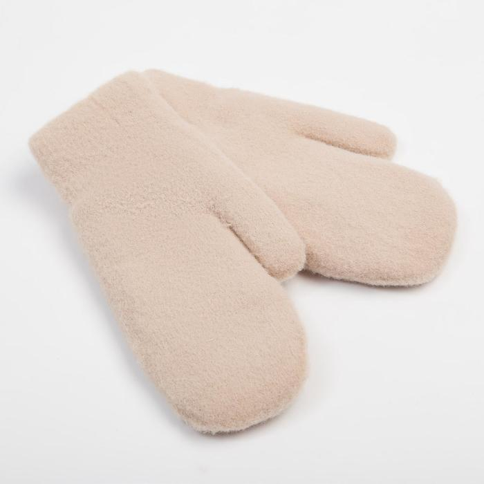 Варежки женские MINAKU  Варежки женские MINAKU "Мягкость", р-р 23 см, цв. бежевый