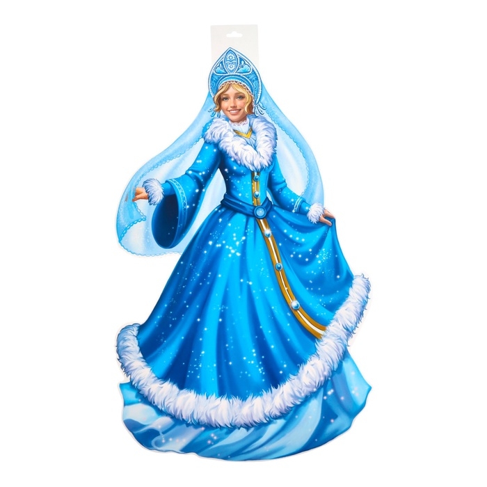 Плакат вырубной Плакат вырубной "Снегурочка" двухсторонний, 60 х 40 см