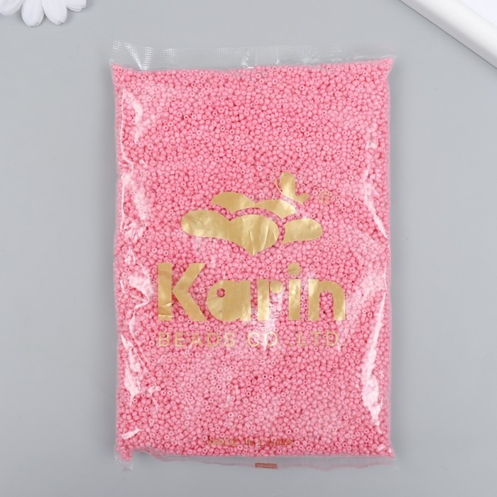 Бисер стекло 12/0  Бисер стекло 12/0 "Светло-розовый" яркий 450 гр