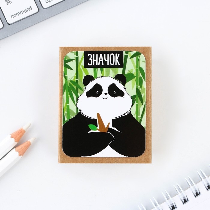 Значок деревянный «Панда», 4 х 2,7 см Значок деревянный «Панда», 4 х 2,7 см