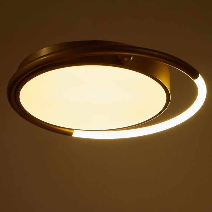 Люстра с ПДУ 2219/1 LED 110Вт диммер золото 48х48х7 см BayerLux