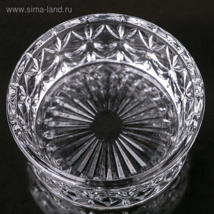 Сахарница стеклянная «Круги», 250 мл, 10,5×10,5 см, с крышкой Сахарница стеклянная «Круги», 250 мл, 10,5×10,5 см, с крышкой