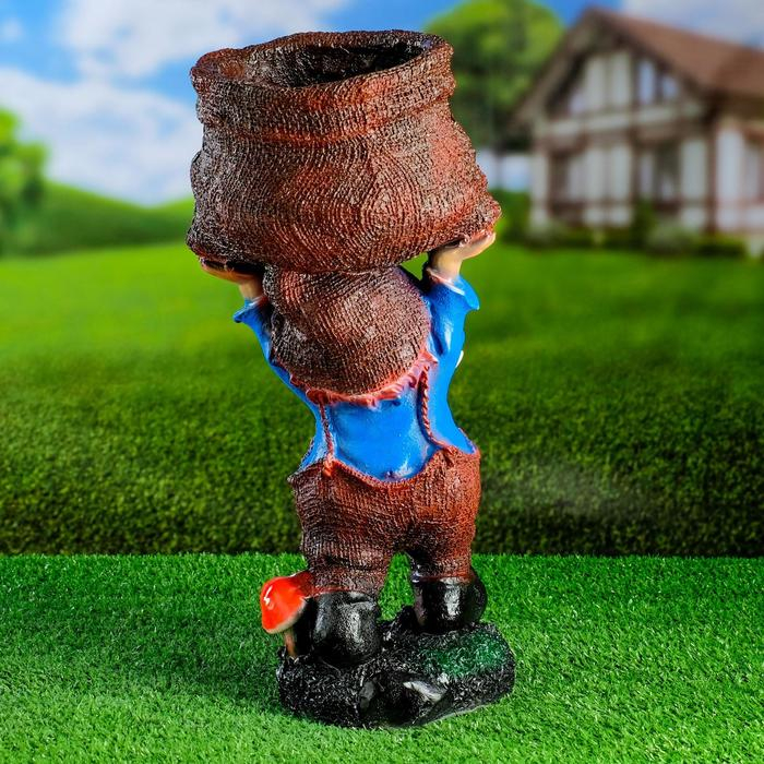 Фигурное кашпо Фигурное кашпо "Гном с мешком" 41х18 см