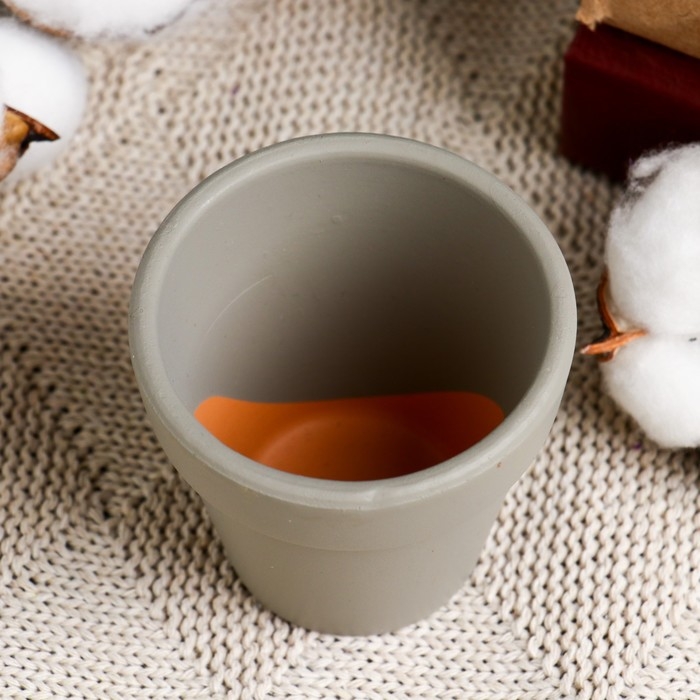 Набор кашпо  Набор кашпо "Дуэт" серое, на подставке, 12,5х11см