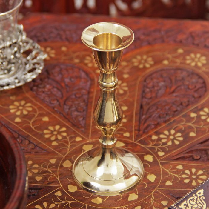 Подсвечник на 1 свечу  Подсвечник на 1 свечу "Талия" латунь 13х6х6 см