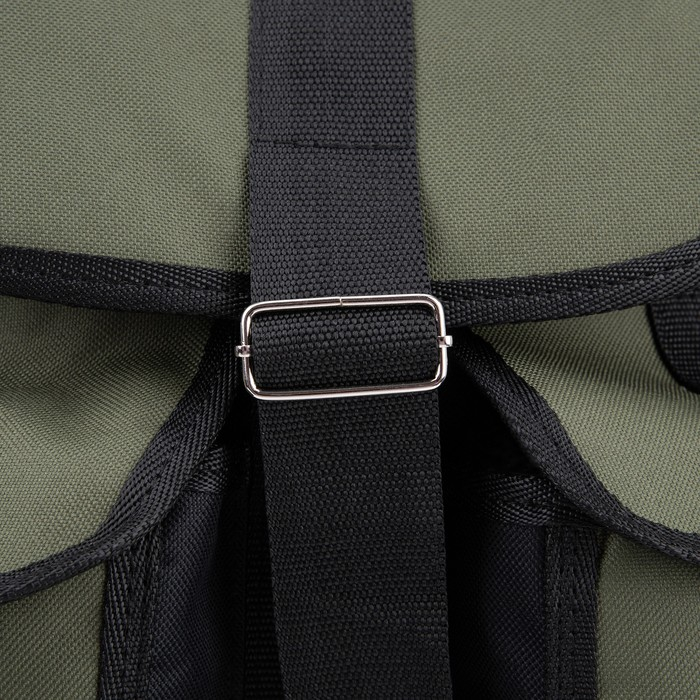 Рюкзак туристический на шнурке, 55 л, 4 наружных кармана, «ЗФТС», цвет чёрный/хаки Рюкзак туристический на шнурке, 55 л, 4 наружных кармана, «ЗФТС», цвет чёрный/хаки