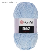Пряжа "Dolce" 100% микрополиэстер 120м/100гр (749 голубой)