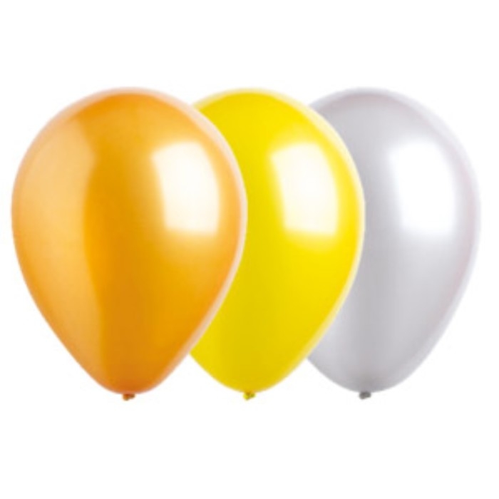 Шар латексный 12 Шар латексный 12", металлик/перламутр, набор 50 шт., цвета МИКС