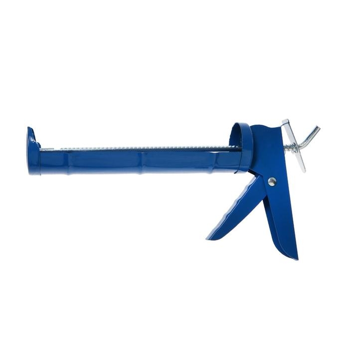 Пистолет для герметика ТУНДРА, полуоткрытый, зубчатый шток, 225 мм Пистолет для герметика ТУНДРА, полуоткрытый, зубчатый шток, 225 мм