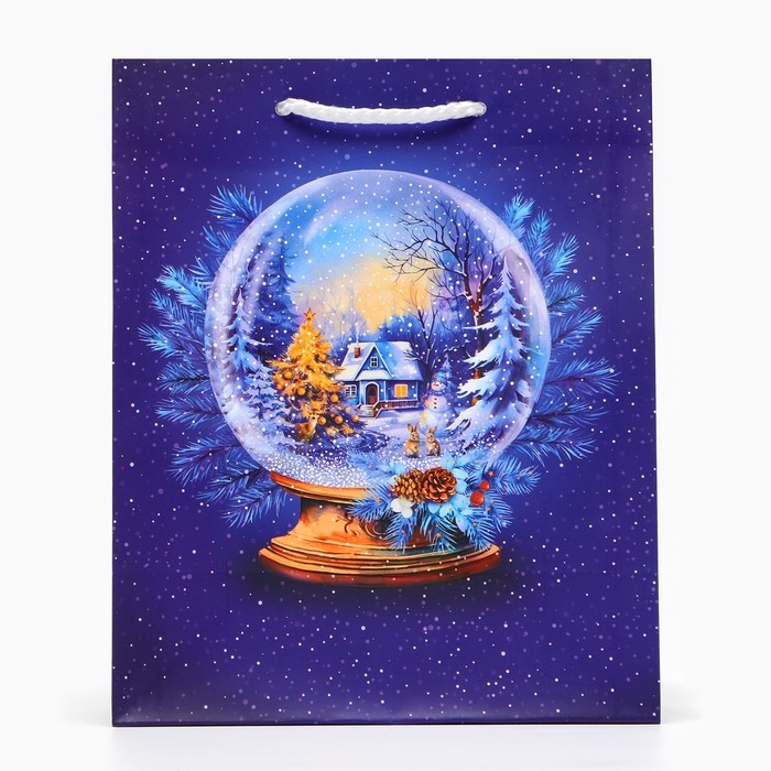 Новый год. Пакет подарочный Новый год. Пакет подарочный "Стеклянный шар", 18 х 22,3 х 10 см.