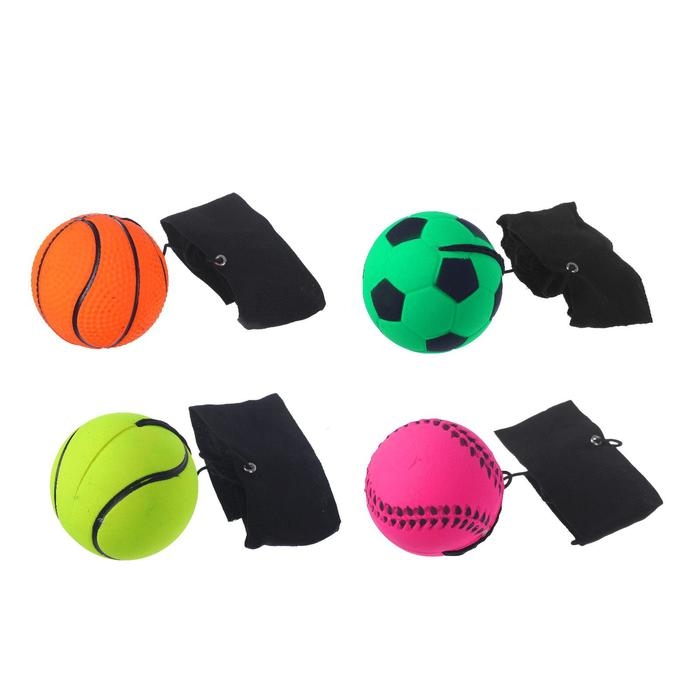 Мяч мягкий «Спортсмен», 6 см, на резинке Мяч мягкий «Спортсмен», 6 см, на резинке