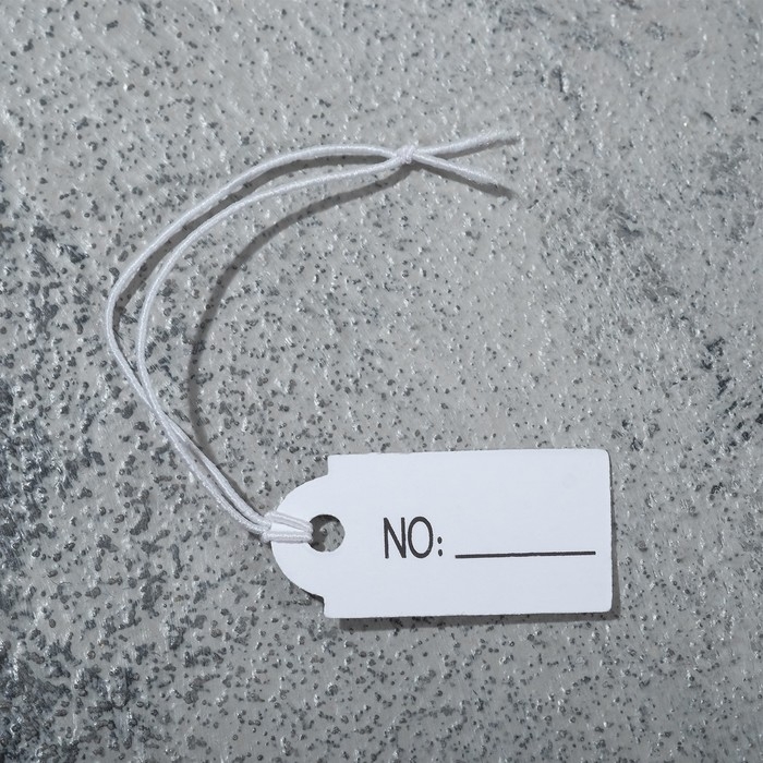 Ценник набор 100шт, 2,5×1,3 см, цвет бело-серебристый