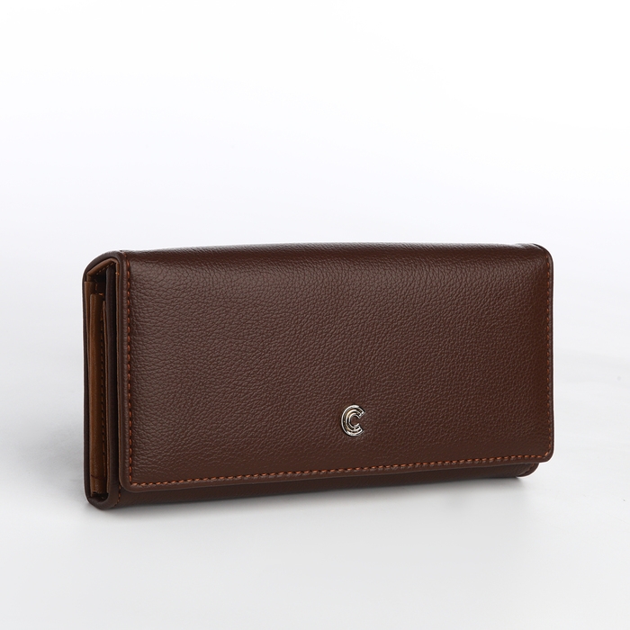 Кошелёк женский на магните, цвет коричневый Кошелёк женский на магните, цвет коричневый