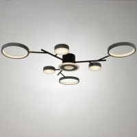 Люстра с ПДУ 2300/7GR LED 150Вт 3000-6000К серый 75х75х9 см BayerLux