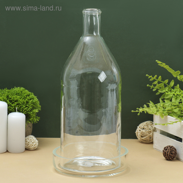 Ваза Ваза "Мини-флорариум" 32,5х15,5см, диаметр отверстия-2,6см 2,5л