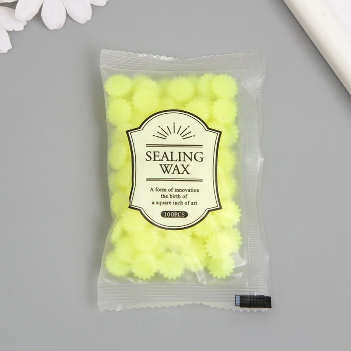 Сургуч в гранулах светящийся Сургуч в гранулах светящийся "Цветочки жёлтые" 100 капсул