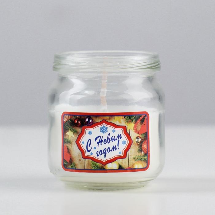 Ароматическая свеча в банке  Ароматическая свеча в банке "Зимний жасмин", 6,4х6 см