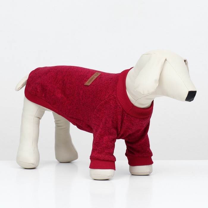 Свитер меланжевый, размер XS (ДС 14, ОШ 23, ОГ 22 см), красный Свитер меланжевый, размер XS (ДС 14, ОШ 23, ОГ 22 см), красный