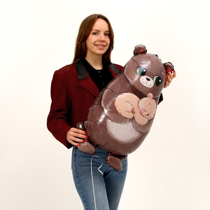 День матери. Воздушный шар фольгированный 30 День матери. Воздушный шар фольгированный 30" «Милый мишка», набор 50 шт.