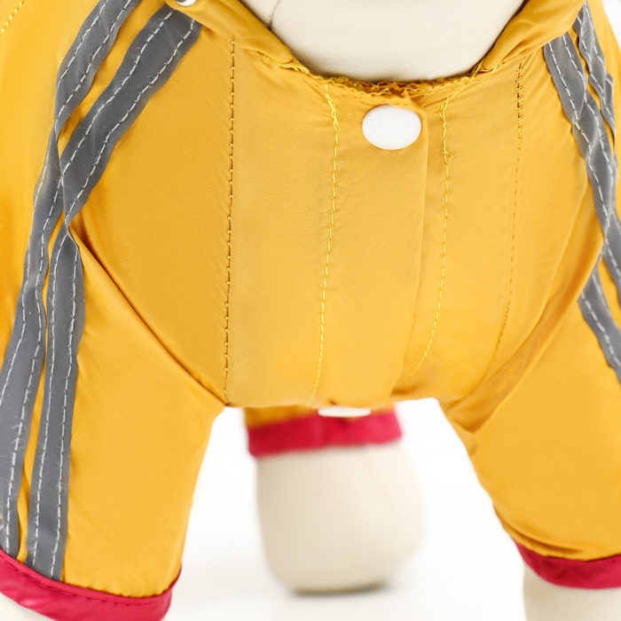 Комбинезон для собак, демисезонный, размер 2ХL (ДС 34-36, Ог 51-53, ОШ 39-41 см), жёлтый Комбинезон для собак, демисезонный, размер 2ХL (ДС 34-36, Ог 51-53, ОШ 39-41 см), жёлтый