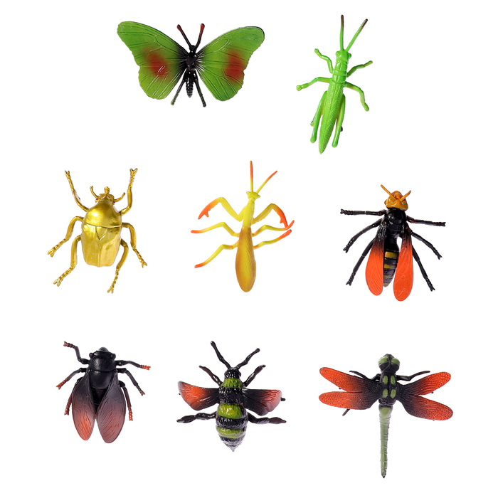 Набор насекомых «Лес», 8 фигурок, длина 12 см