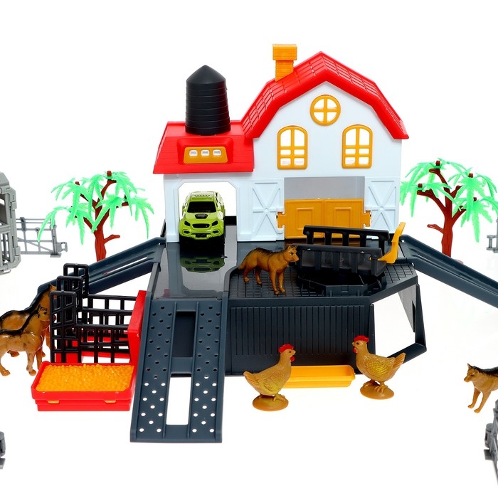 Парковка «Ферма», амбар, вольеры, транспорт, животные Парковка «Ферма», амбар, вольеры, транспорт, животные