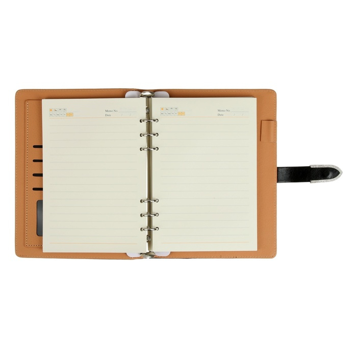 Органайзер на кольцах А5, 90 листов в линейку, с хлястиком, МИКС Органайзер на кольцах А5, 90 листов в линейку, с хлястиком, МИКС