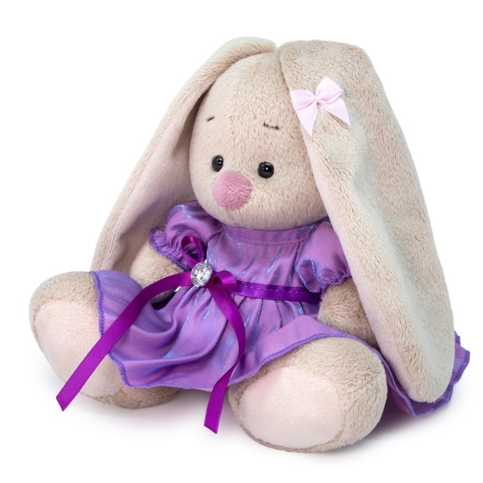 Мягкая игрушка «Зайка Ми», в сиреневом платье с блеском, 15 см Мягкая игрушка «Зайка Ми», в сиреневом платье с блеском, 15 см