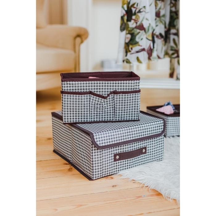 Органайзер для мелочей Доляна «Вилли», 3 кармана, 25×15×12 см, цвет коричневый Органайзер для мелочей Доляна «Вилли», 3 кармана, 25×15×12 см, цвет коричневый