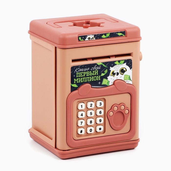 Копилка-сейф Копилка-сейф "Коплю свой первый миллион", 15,5х11х10 см